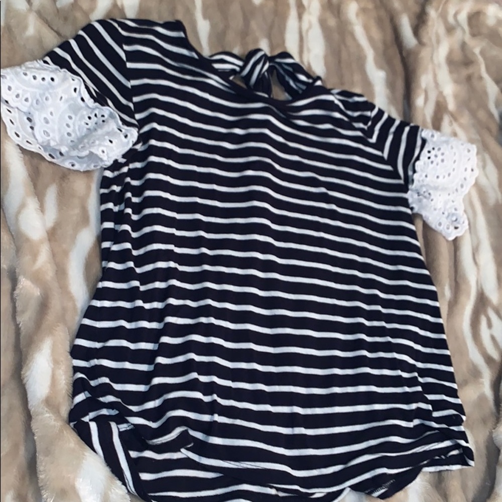 Navy and White striped Tunic